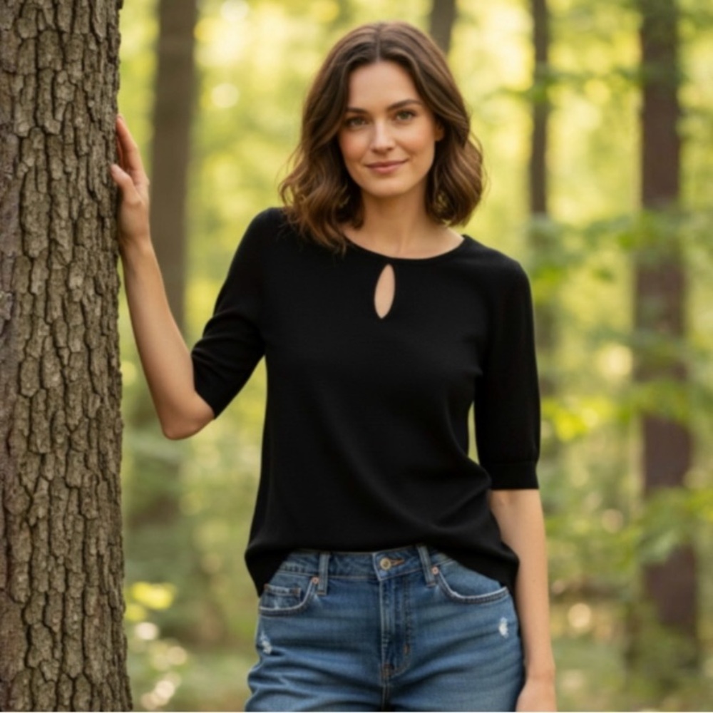 Michael Stars by Nordstrom Black High Low Tunic